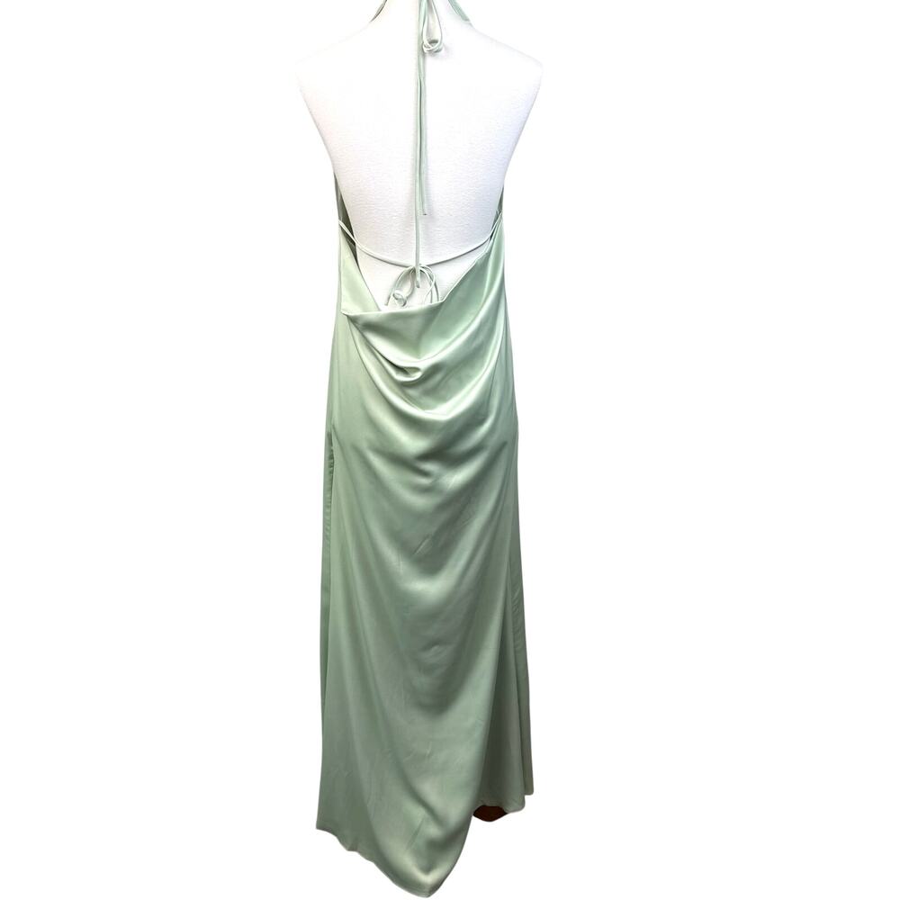 NWT Peppermayo Noemi Sage Green Halter Maxi Dress Open Back Formal Size 6 - Picture 5 of 9